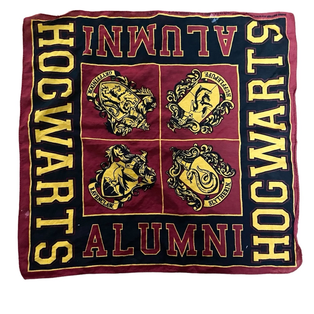 Hogwarts Alumni Harry Potter Scarf Bandana Mask Gryffindor Slytherin Ravenclaw
